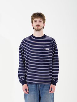Лонгслив UNIFORM Relaxed Pocket Stripe, Синий