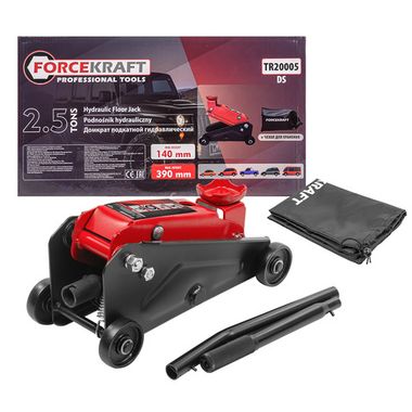 Домкрат подкатной гидравлический 2,5т ''Компакт''для кроссоверов и микроавтобусов +чехол для хранения(h min 135мм,h max 395)