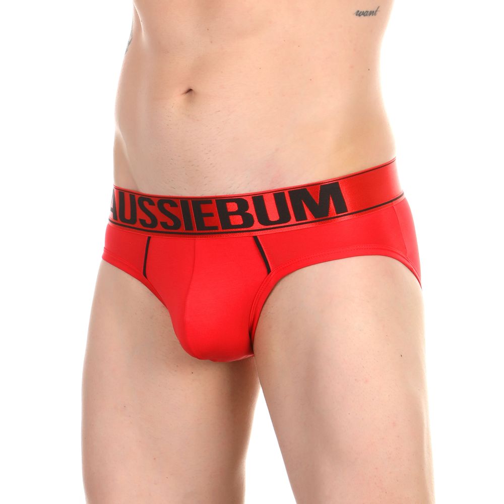 Мужские трусы брифы красные AUSSIEBUM