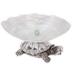 Фруктовница-конфетница Черепаха Серебро