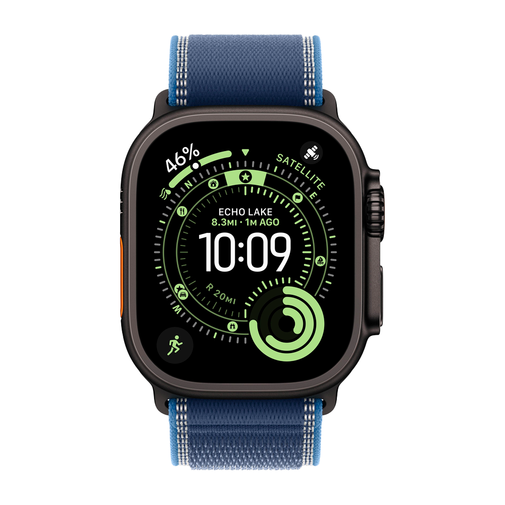 Умные часы Apple Watch Ultra 3 (2025) GPS + Cellular, 49mm, Black Titanium Case with Blue/Bright Blue Trail Loop, S/M