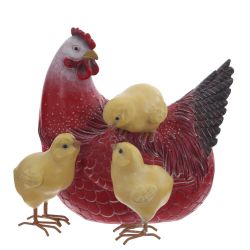 GAEM Фигурка декоративная "Курица с цыплятами", L19 W16 H18 см