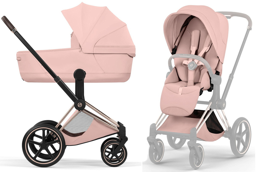 Коляска Cybex Priam V Rosegold Style Collection 2 в 1 Peach Pink