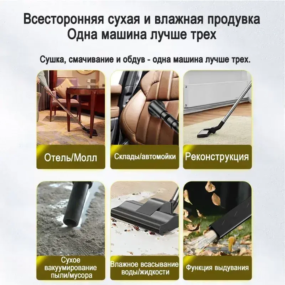 CANESPUK Строительный пылесос 41 л, 3300 Вт