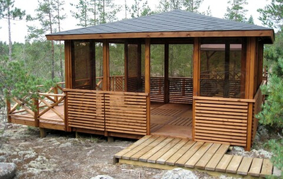 Беседка деревянная А10