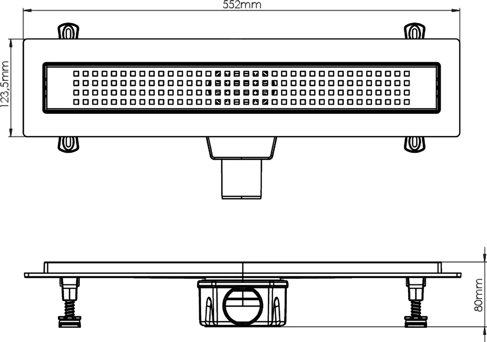 Душевой трап (лоток) EWRIKA 8600250 50 см, с сифоном