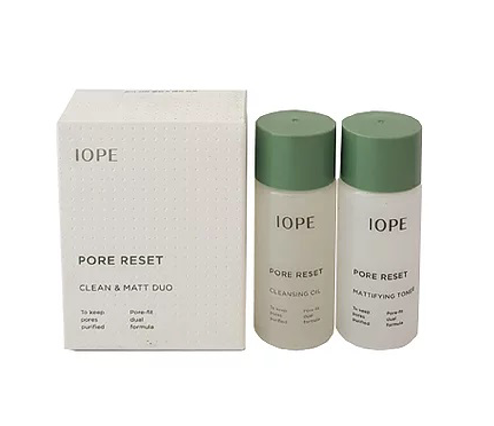IOPE PORE RESET MINI SET – МИНИ НАБОР ОЧИЩАЮЩИХ И МАТИРУЮЩИХ СРЕДСТВ