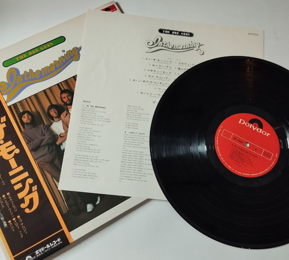 Винтажная виниловая пластинка LP The Bee Gees In The Morning (Japan 1971) (Obi) Melody Fair