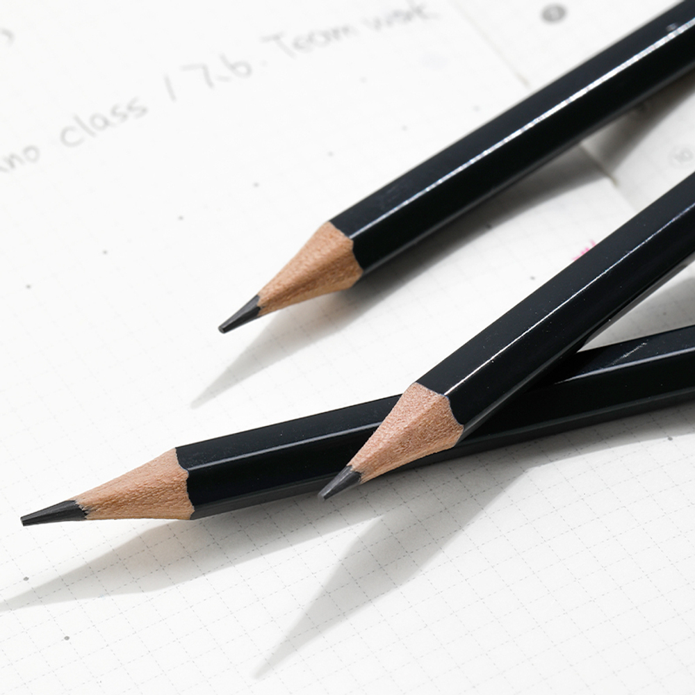 Набор карандашей чернографитных DELI, НВ, 3 штуки, точилка + ластик, блистер