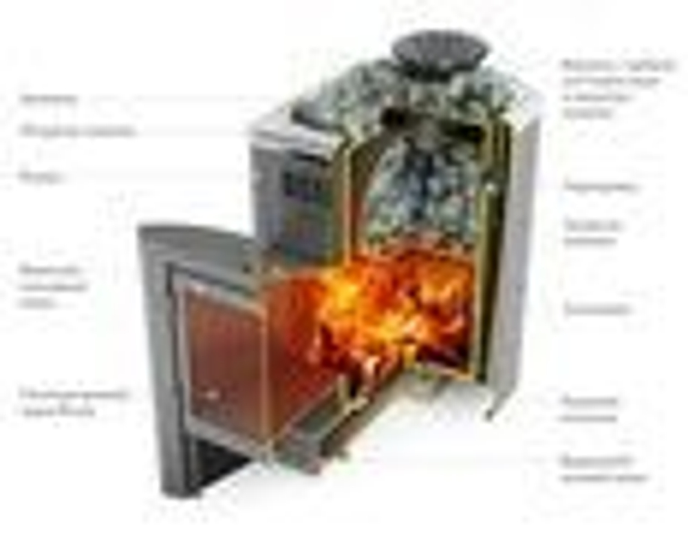 Печь для бани TMF Гейзер Мини 2016 Inox Витра ЗК ТО антрацит