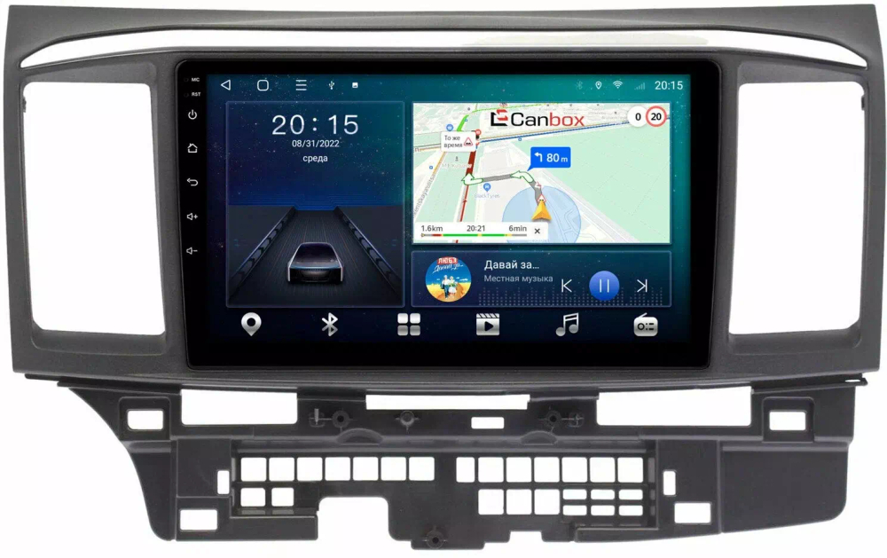 Магнитола для Mitsubishi Lancer X 2007-2016 - CanBox 9-MI113N Android 10, 8-ядер, SIM-слот