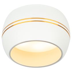 Светильник встраиваемый ЭРА KL81 WH/GD под лампу GX53 белый/золото | Встраиваемые светильники Для ламп GX53