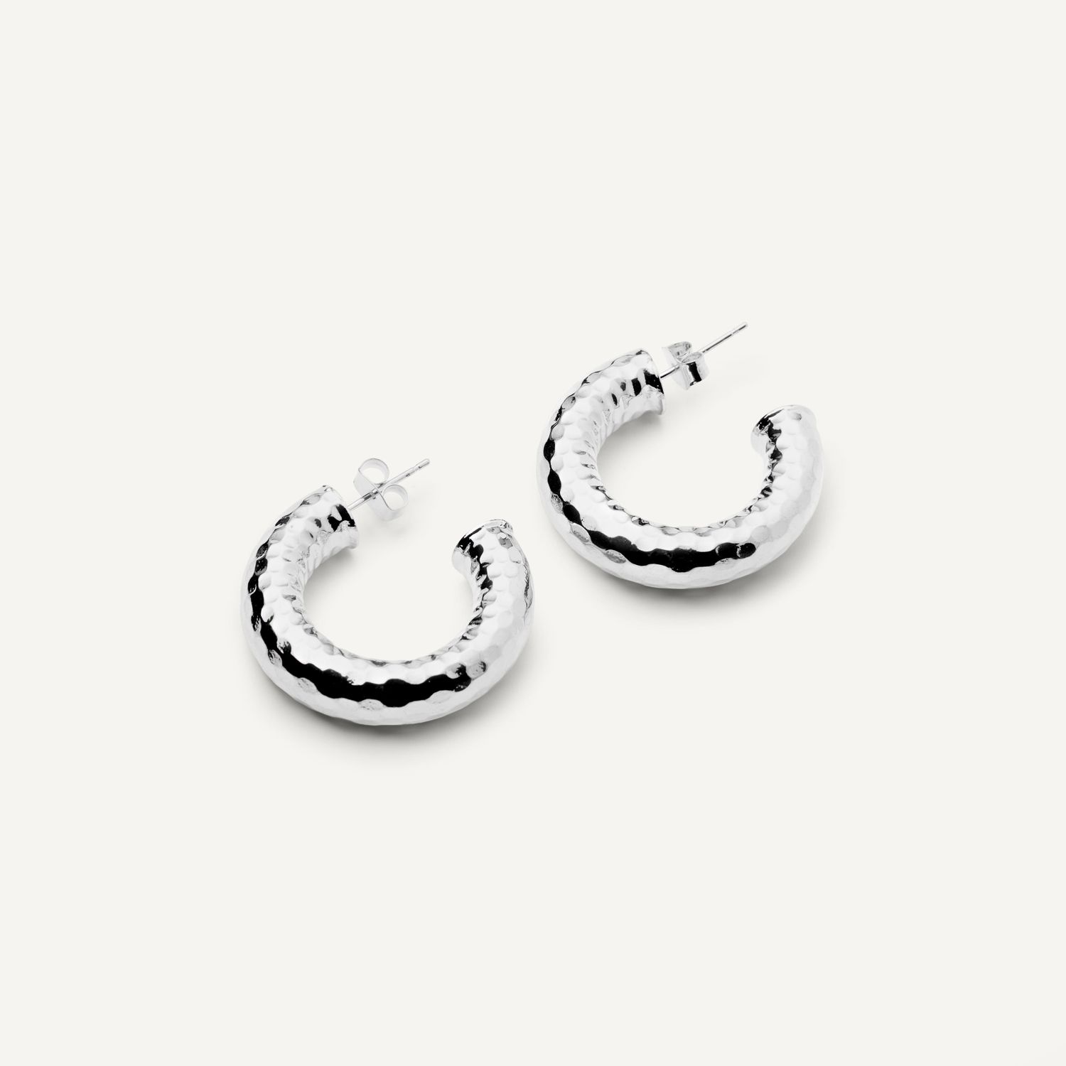 Серьги Rough Hoops – Silver