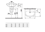 Раковина Roca Access 550x420, 1 отверстие ZRU9307609
