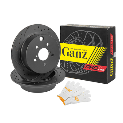Диск тормозной GANZ задний перфорированный PRO-Line с покрытием (комплект - 2 шт) SUBARU Forester / Impreza / XV 11 Арт.: GIJ06046S