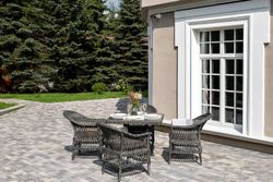 "Сицилия" обеденная группа плетеная, цвет графит