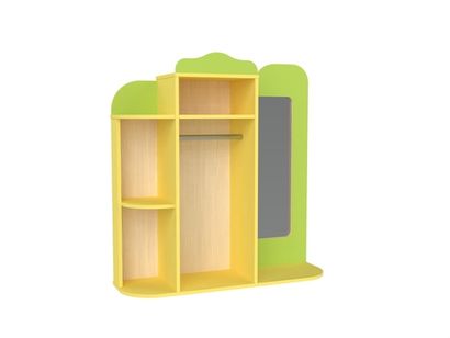 Шкаф детский с зеркалом С-21 (ЛДСП Лайм, желтый)