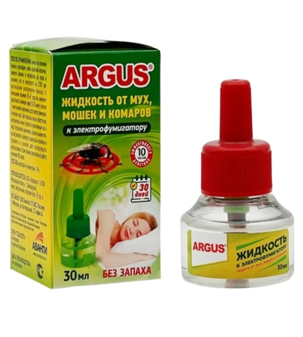 ARGUS - жидкость 30 мл. БЕЗ ЗАПАХА от мух, мошек, комаров