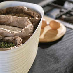 Хлебница с бамбуковой крышкой tierra, 10 л, бежево-розовая