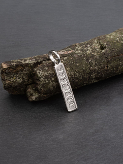 Кулон прямой с Фазами луны из серебра