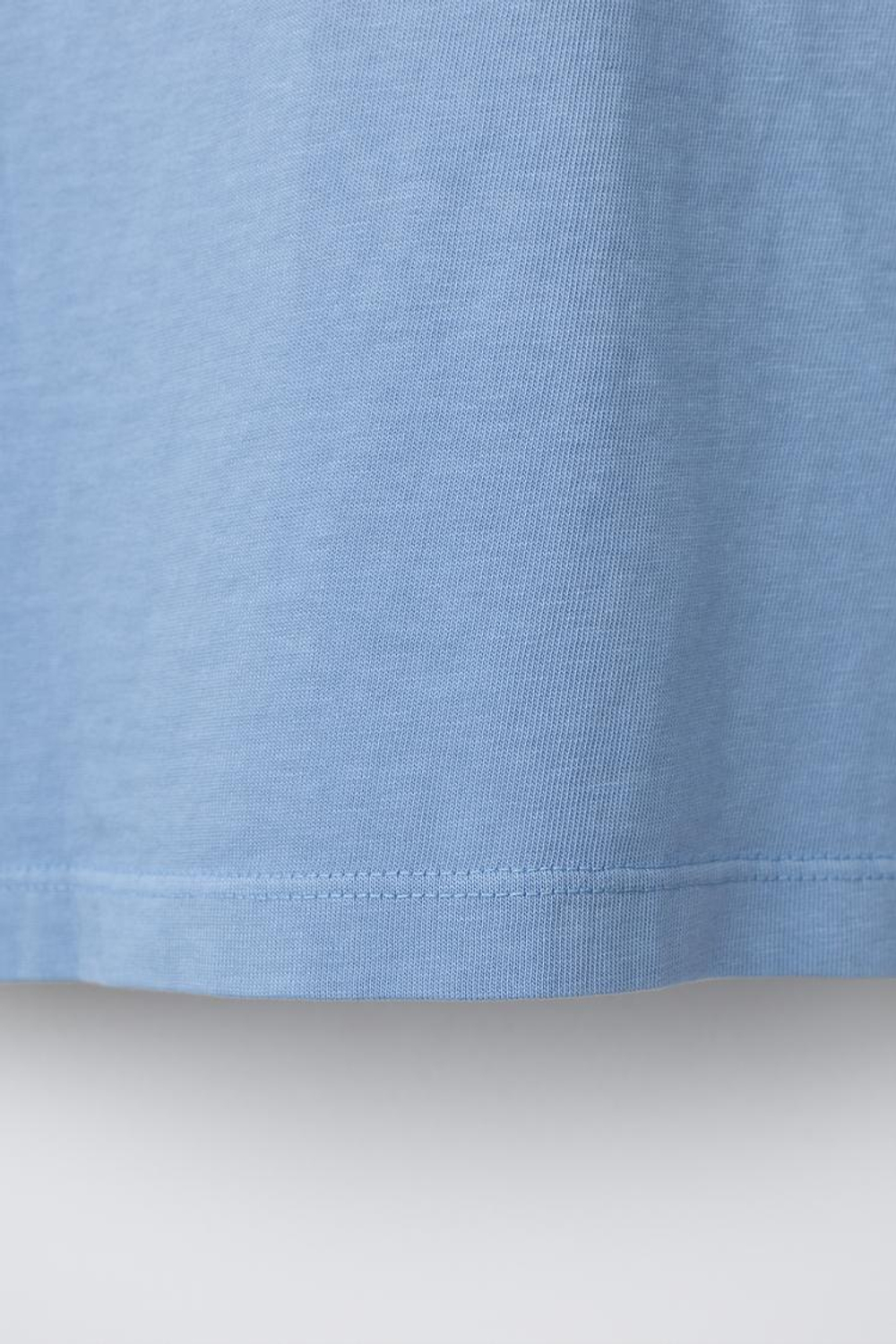 ZARA ОДНОТОННАЯ ФУТБОЛКА, ГОЛУБОЙ