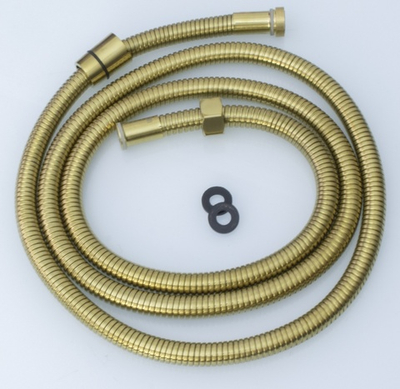 Шланг для душа 200см МЕЛ. ОПЛ.  (в кор., 360°,МАТ.ЗОЛОТО) ViEiR  (50/1шт)