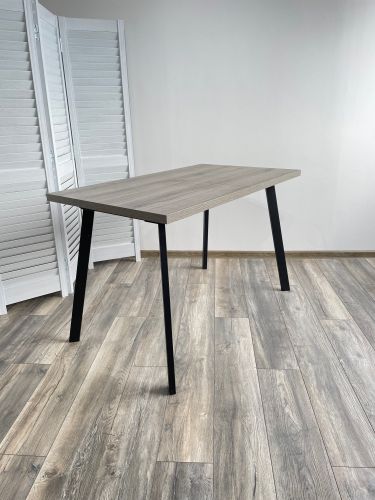 Стол ФИН 120 Дуб Шерман серый/ черный каркас