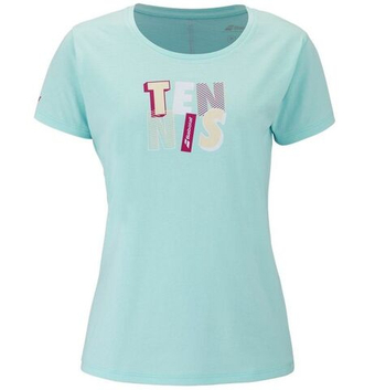 Женская теннисная футболка Babolat Exercise Message - blue tint