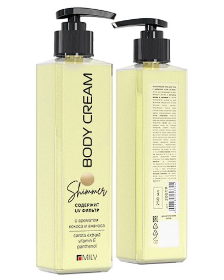Крем-блеск для тела с шиммером Milv «Love Letters». 250 мл