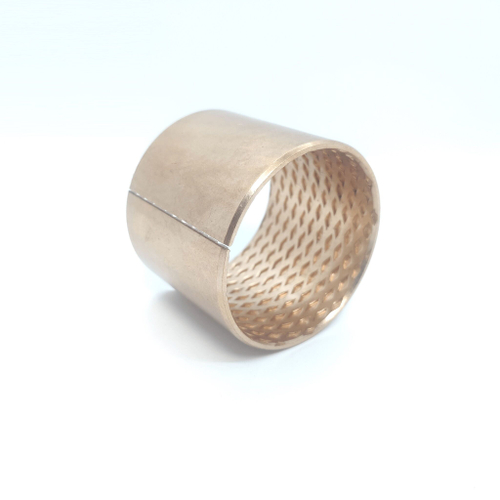 Бронзовая разрезная свертная втулка FB090 55х60х50 / Скользящий подшипник / Металлосвертная втулка с насечкой / для манипуляторов и спец. Техники