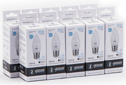 Лампа светодиодная Gauss 332 E27 8Вт 4100K 33228