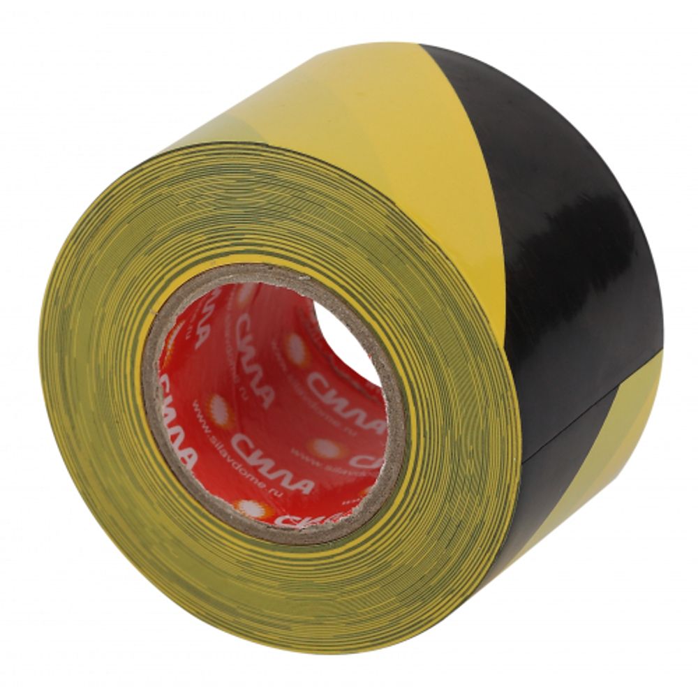 Клейкая лента СИЛА STHW-2548YB Разметочная 25м x 48мм x 0.15мм жёлто-черная