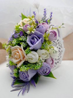 Букет из мыла ручной работы Шебби вайлет