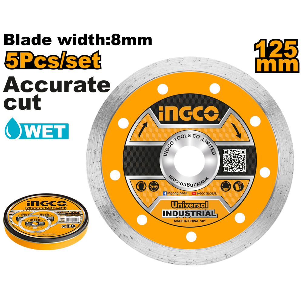 Диск алмазный сплошной INGCO DMD021802M 180х22,2 мм