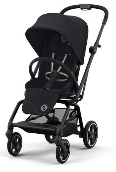 Прогулочная коляска Cybex Eezy S Twist Plus 2 BLK Magic Black с дождевиком