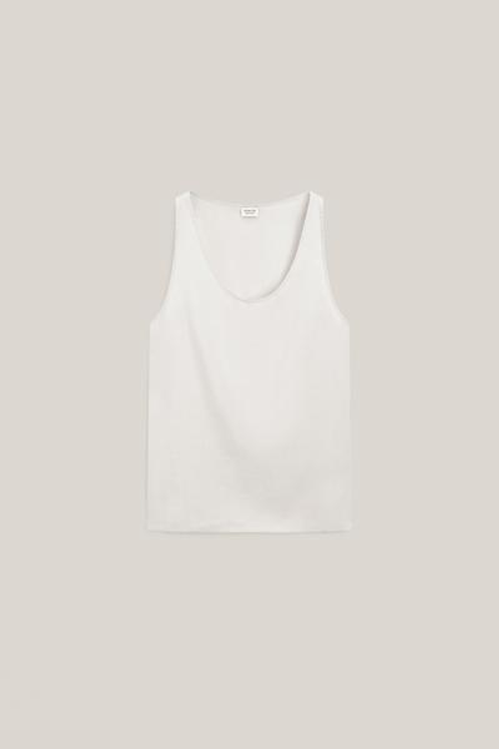 Massimo Dutti Топ на широких бретелях из 100% шелка - Limited Edition, жемчужно-бежевый