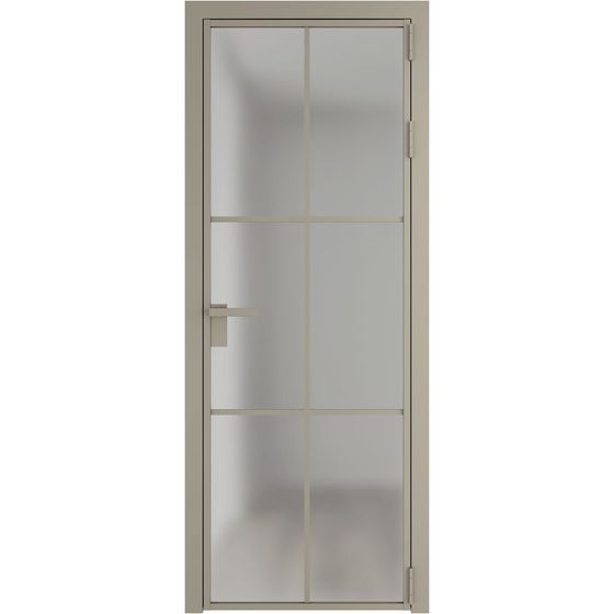 Алюминиевая дверь 3AG никель матовый остеклённая