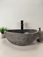 Раковина из речного камня RS-66003 47х36х15 из натурального камня