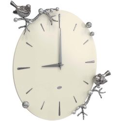 Часы настенные Терра Колор Кремовый белый Сильвер