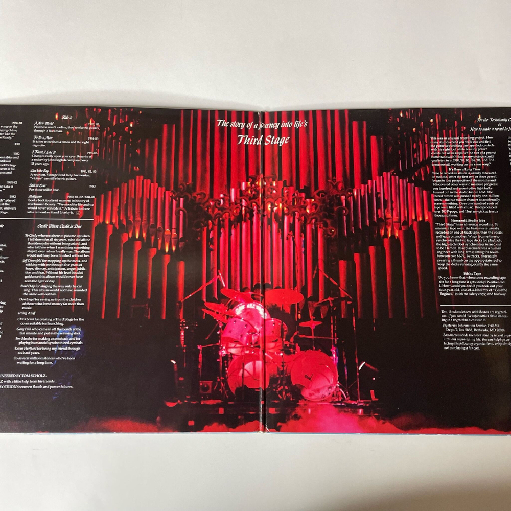 Винтажная виниловая пластинка LP Boston Third Stage (USA 1986) A New World