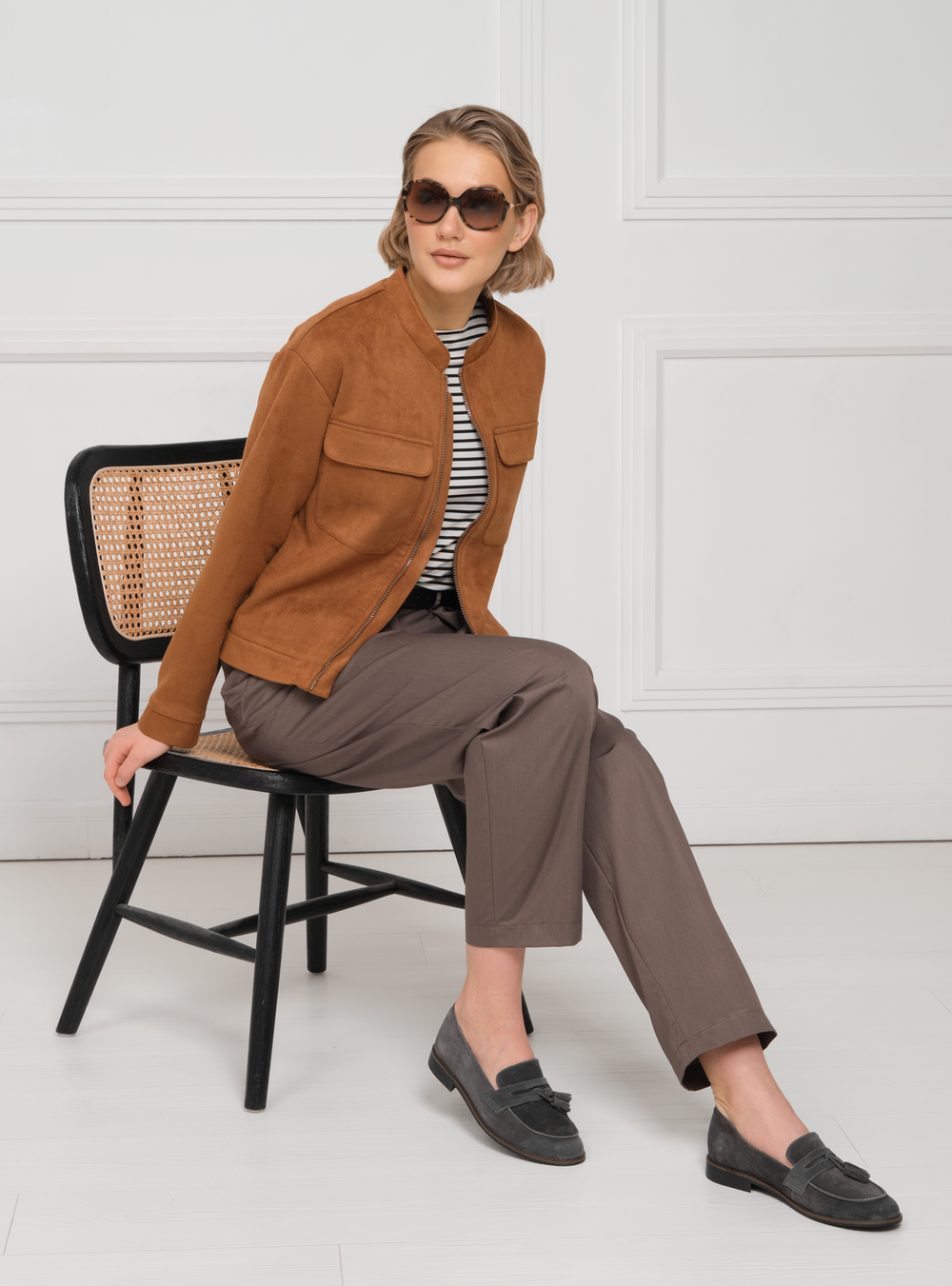 Бомбер женски АЛЕКСА (Коричнево-рыжий)