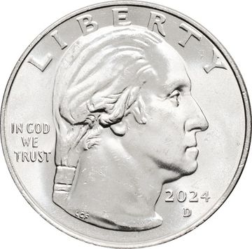 25 центов (1/4 доллара, квотер) 2024 США «Американские женщины - Пэтси Минк» (D)