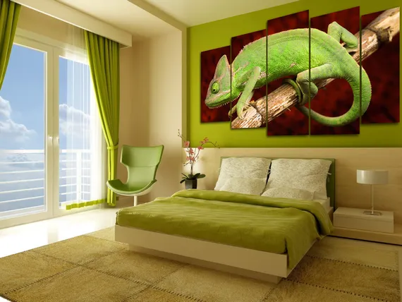 Модульная картина "Хамелеон"