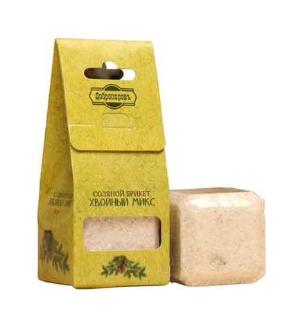 Соляной брикет Хвойный микс в кубе 200гр