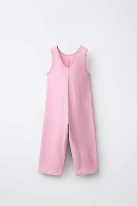 ZARA ОДНОТОННЫЙ КОМБИНЕЗОН, ПАСТЕЛЬНО-РОЗОВЫЙ