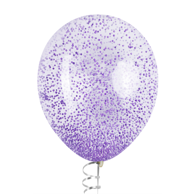 Шар с конфетти пенопласт, Фиолетовый 32 см (СГ-17)