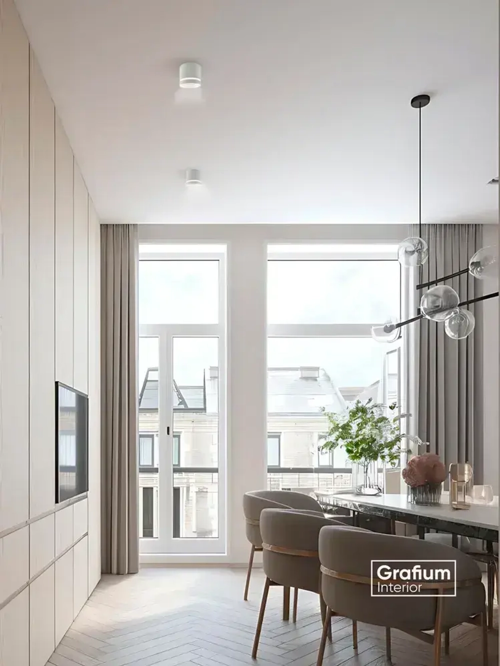 Светильник потолочный / спот светодиодный белый GX53, накладной точечный Grafium Interior