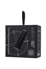 Черная перезаряжаемая вибропуля RealStick CALIBER - 7 см.