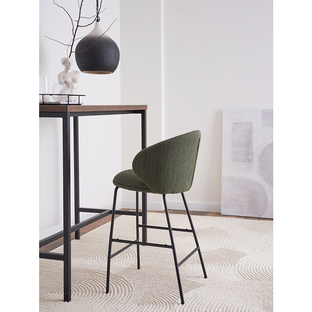 Стул полубарный Bergenson Bjorn Comfy, рогожка, шпинат