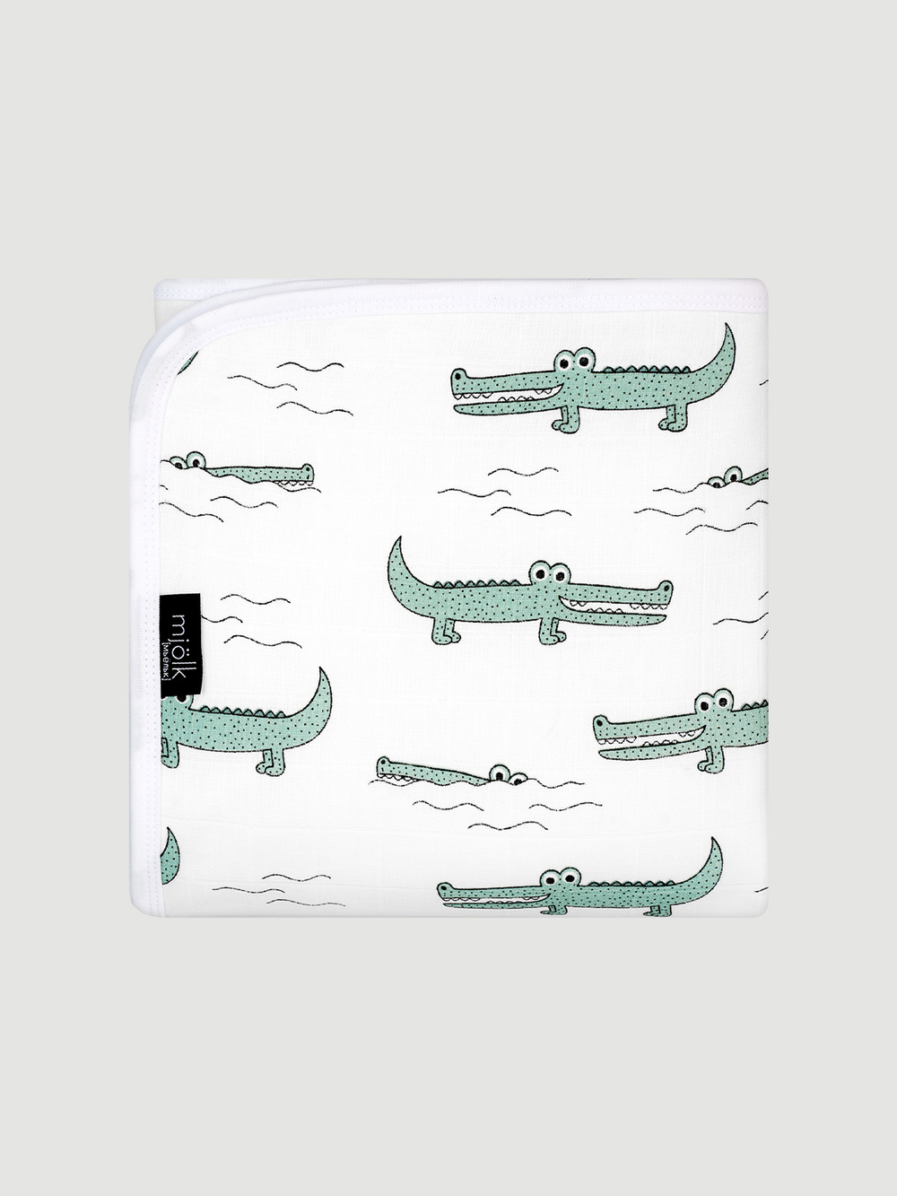Муслиновое утеплённое одеяло Mjölk Крокодилы